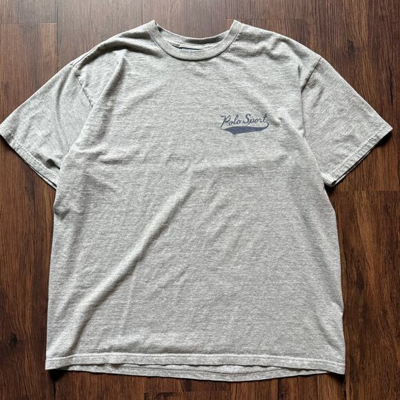 Polo Sport Ralph Lauren Gray T-Shirt Logo Tee Men’s Large - Picture 1 of 5